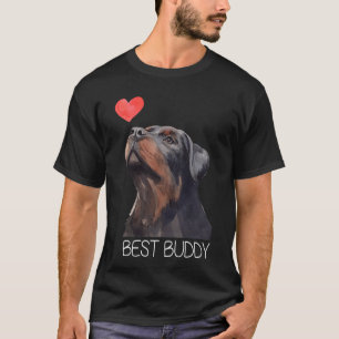 T-shirt Rottweiler Best Buddy Dog Heart