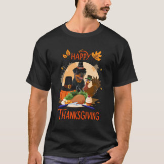 T-shirt Rottweiler Bon thanksgiving pèlerin Turquie drôle