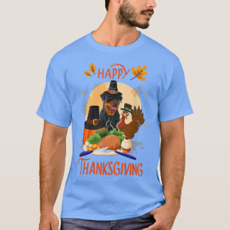 T-shirt Rottweiler Bon thanksgiving pèlerin Turquie drôle