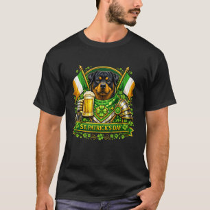 T-shirt Rottweiler Chanceux St Patrick Journee Verte 2019