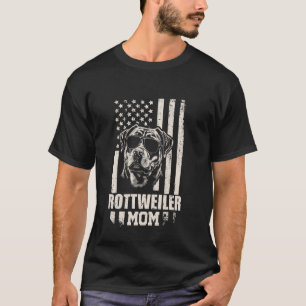 T-shirt Rottweiler Chien Maman Drapeau américain Cadeaux p