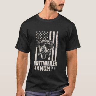 T-shirt Rottweiler Chien Maman Drapeau américain Cadeaux p