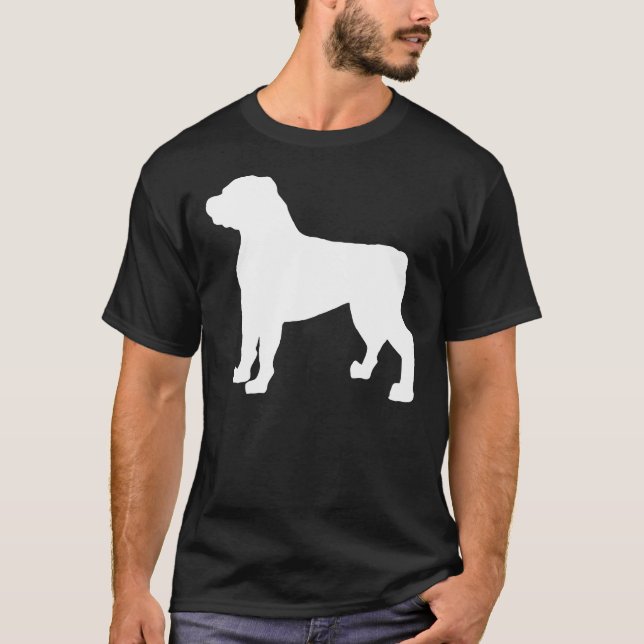 T-shirt Rottweiler Chien Silhouette 22 (Devant)
