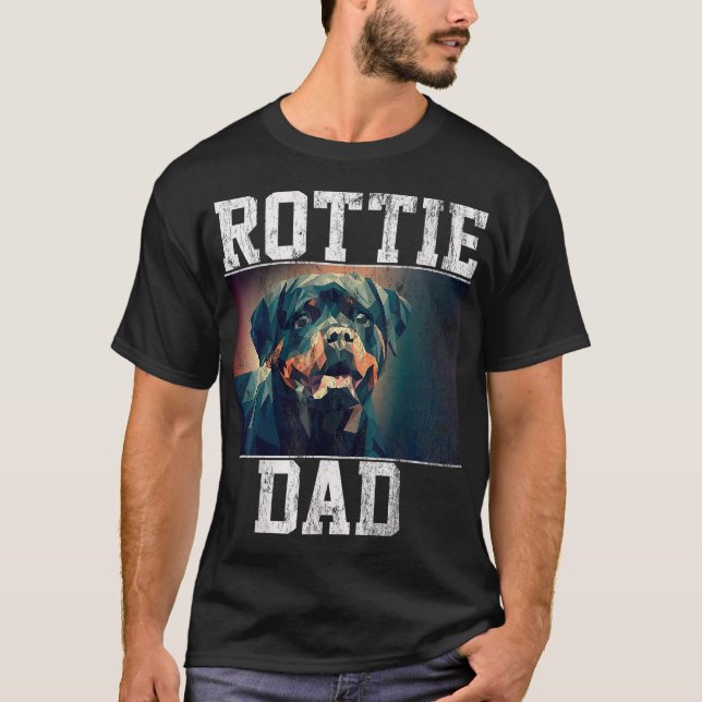 T-shirt Rottweiler Dad - Cadeau Pour Rottie Lover (Devant)