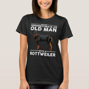 T-shirt Rottweiler Designs Pour Hommes Papa Grand-Père Rot