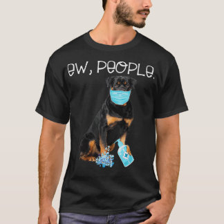 T-shirt Rottweiler Ew Personnes Chien Portant Un Masque Vi