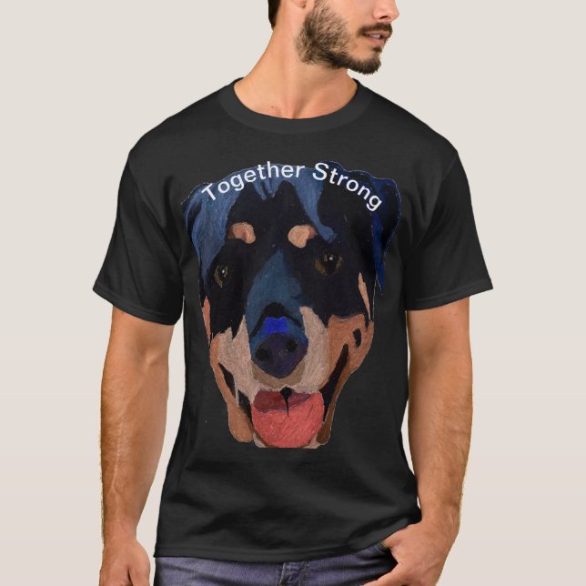 T-shirt Rottweiler fort espoir confiant (Devant)
