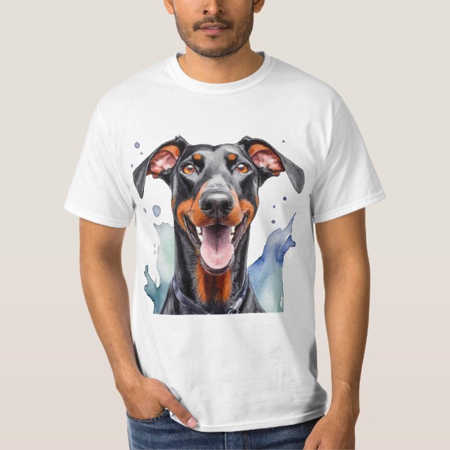 T-shirt Rottweiler Happy Face Dog (Devant)