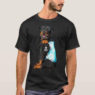 T-shirt Rottweiler I Love Maman Tattoo
