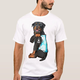 T-shirt Rottweiler I Love Maman Tattoo