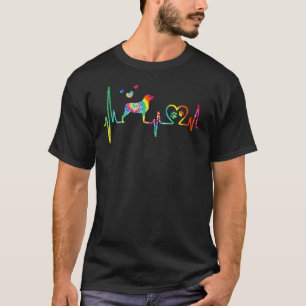 T-shirt Rottweiler Maman Papa Coeur Tie Dye Chien
