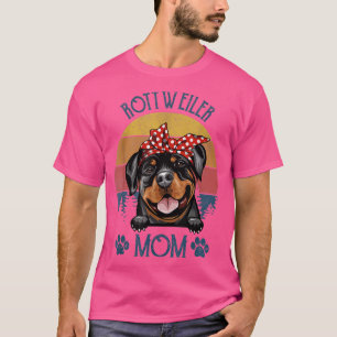 T-shirt Rottweiler Maman Retro Vintage Rottweiler Mama Chi