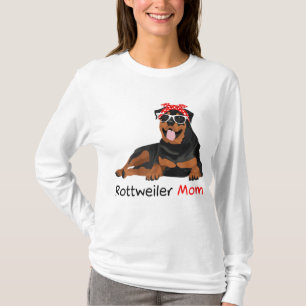 T-shirt Rottweiler Mom Bandana Womens Rottweiler Chien
