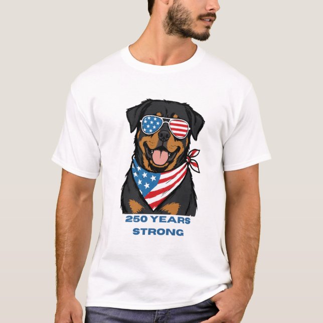T-shirt Rottweiler Patriotique  (Devant)