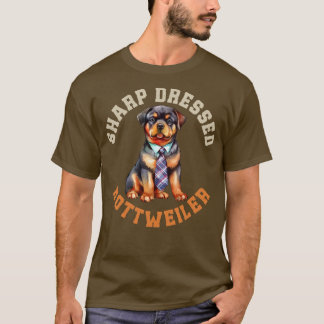 T-shirt Rottweiler porter Cravate mignonne Rottie Chien