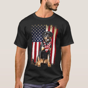 T-shirt Rottweilers American Flag Shirt Independence 4th O