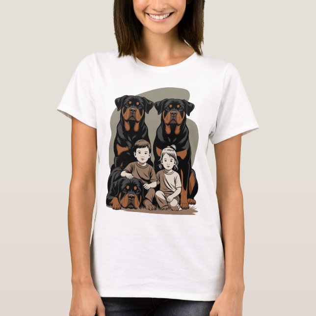 T-shirt Rottweilers, Family Guards (Devant)