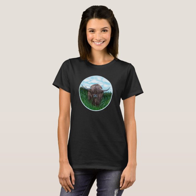 T-shirt Roucoulement petit de Heilan dans le pré (Devant entier)