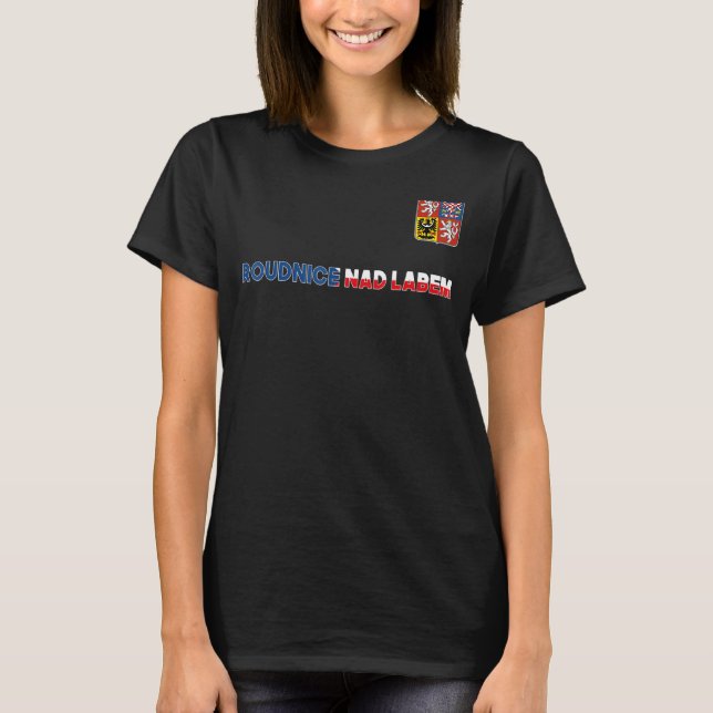 T-shirt Roudnice Et Labem République Tchèque Coeur Drapeau (Devant)