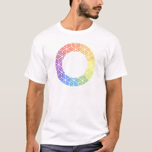 T-shirt Roue chromatique géométrique à trame isométrique