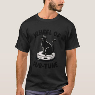 T-shirt Roue de chat de Fur-Tune sur aspirateur robot chat
