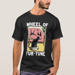 T-shirt Roue de chat de Fur-Tune sur aspirateur robotisé c