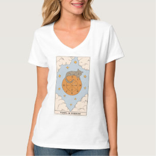 T-shirt Roue de Fortune carte tarot moderne Major Arcana