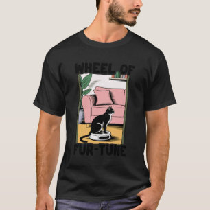 T-shirt Roue de Fur-Tune Chat Blague Aspirateur Robot Clea