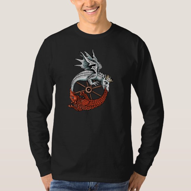 T-shirt Roue de la fortune alchimique (Devant)