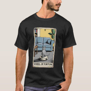 T-shirt Roue de la Fortune Carte de Tarot Chat Aspirateur