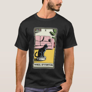 T-shirt Roue de la Fortune Carte de Tarot Chat Robot Aspir
