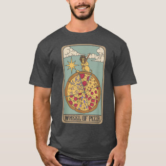T-shirt Roue de la Pizza Tarot Carte de Dieu égyptien Pizz