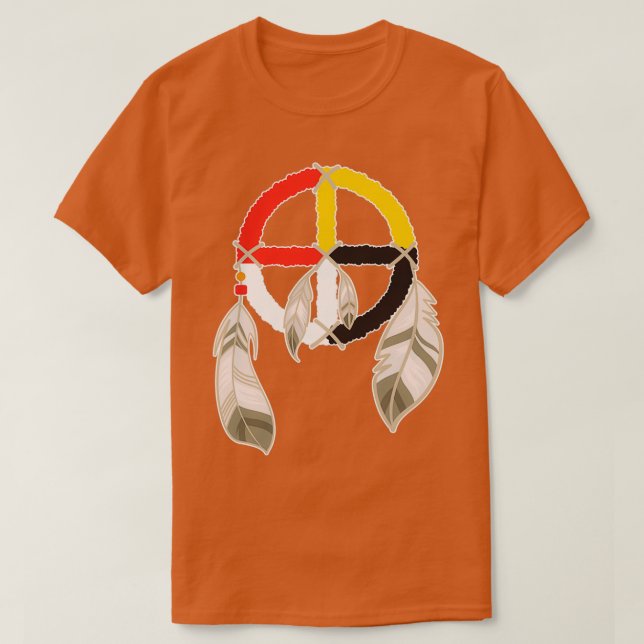 T-shirt Roue de médecine Mitakuye Oyasin (Design devant)