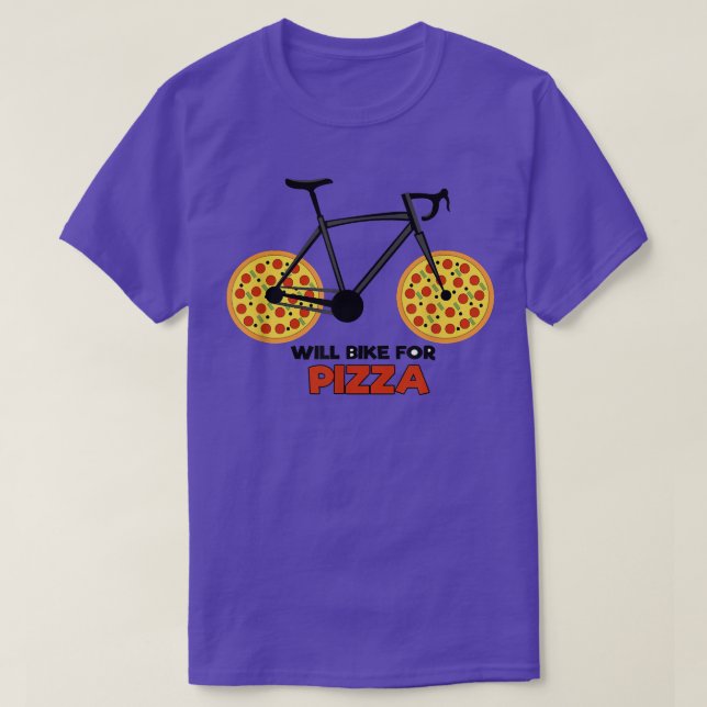 T-shirt Roue de motivation Pizza Vélo Motard Statement  (Design devant)