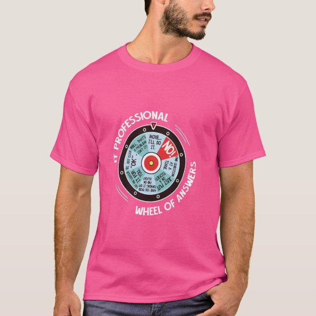 T-shirt Roue De Réponses Professionnelle Informatique - Dr (Devant)