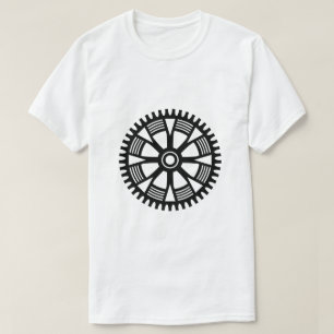 T-shirt Roue d'engrenage - Huit rayons décoratifs
