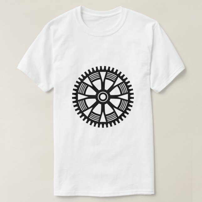T-shirt Roue d'engrenage - Huit rayons décoratifs (Design devant)