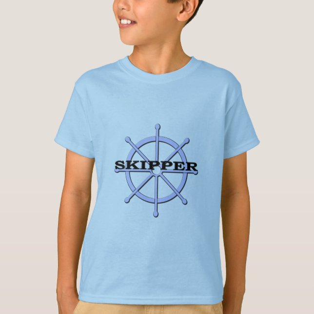 T-shirt Roue du bateau à skipper (Devant)