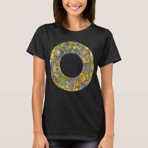 T-shirt Roue du zodiaque astrologique céleste vintage