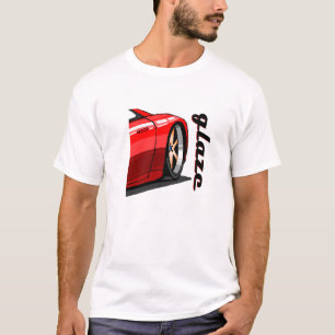 T-shirt Roue voiture sport rouge - jantes élégantes