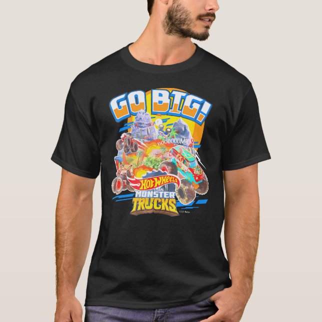 T-shirt Roues chaudes - Monster Trucks Go Big (Devant)