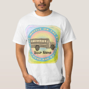 T-shirt Roues d'autobus scolaire