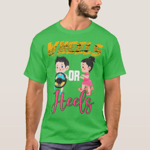 T-shirt Roues ou talons Bébés mignons Baby shower Genre Re