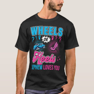 T-shirt Roues ou talons Nephew vous aime Nouveau bébé Genr