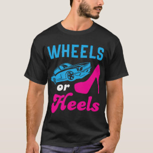 T-shirt Roues talons garçon fille Baby shower sexe révélat