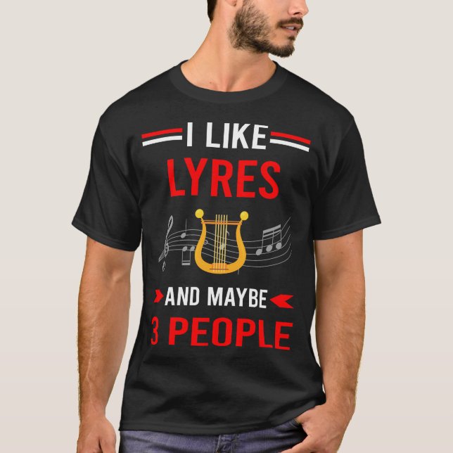 T-shirt Rouge 3 personnes Lyre (Devant)