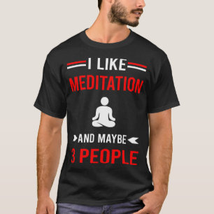 T-shirt Rouge 3 Personnes Méditation Zen