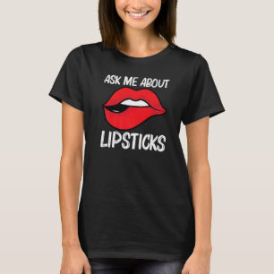 T-shirt Rouge à lèvres Cool pour hommes femmes Cosmétique