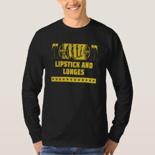 T-shirt Rouge à lèvres et travail des jambes Humour de sal