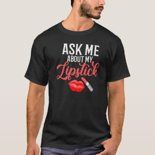T-shirt Rouge à Lèvres Rouge Maquilleur Cosmétologue